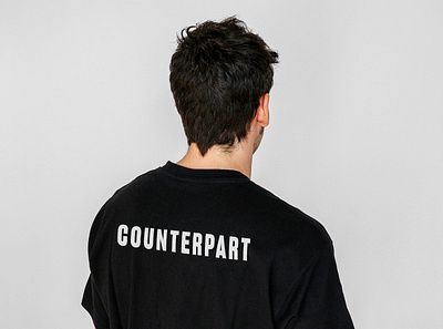 Counterpart t-shirt back apparel argentina asis back black branding brunch cafe coffee shop design echo park food identity logo los angeles print restaurant tshirt uniform