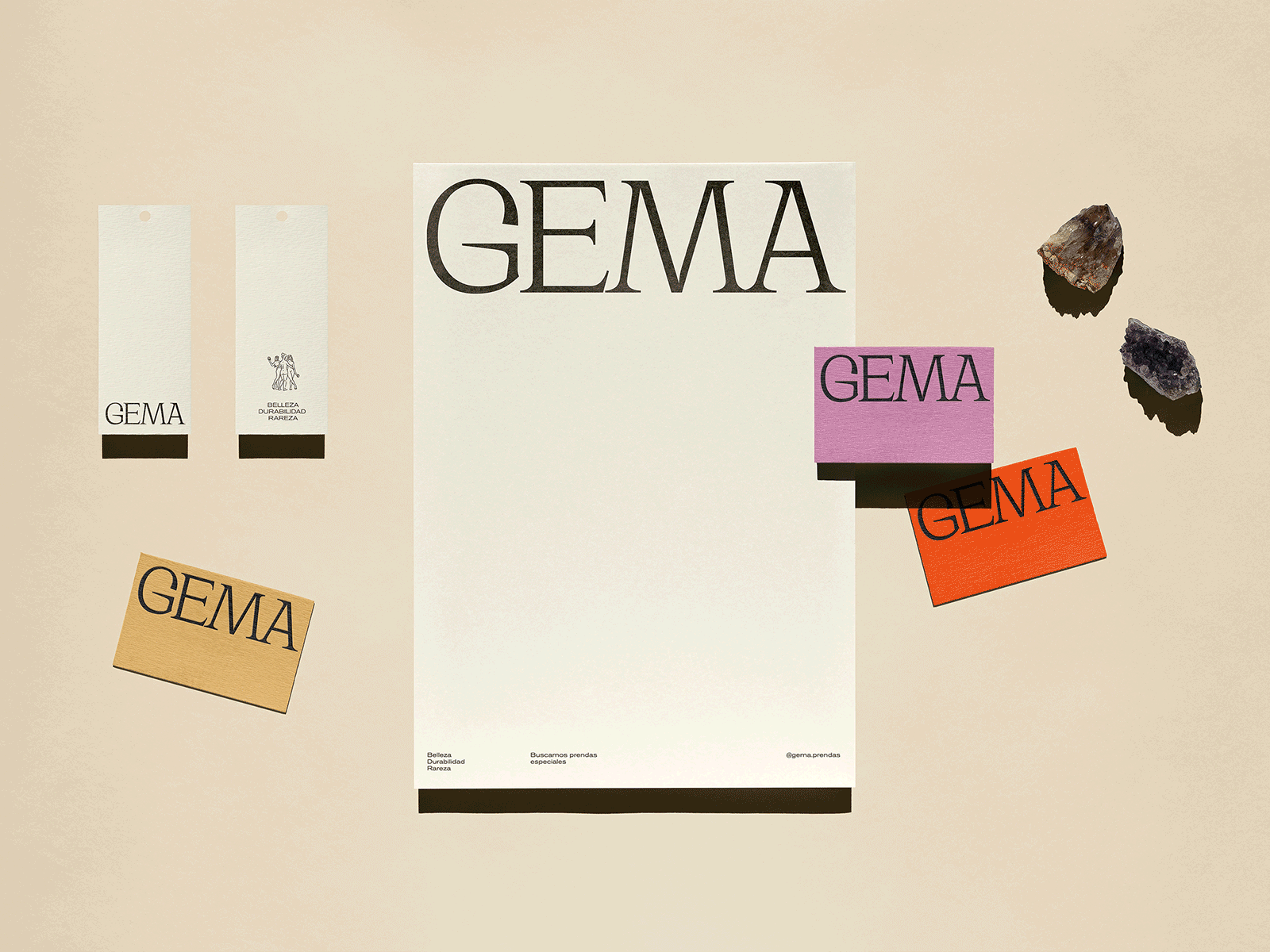 GEMA Stationery argentina asis branding course design domestika fashion gems identity logo mockup print stationery vintage
