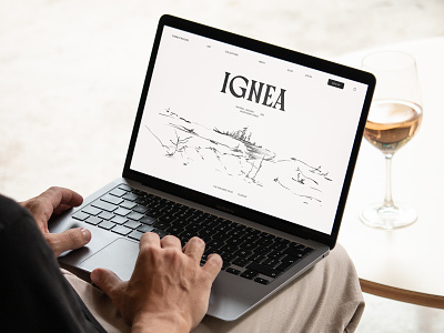 IGNEA site argentina branding identity illustration landscape macbook ui wine