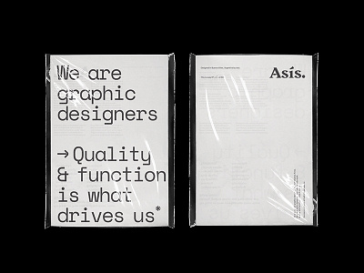Folded poster argentina asis branding design folded plastic bag poster space mono studio