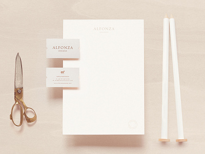 Alfonza Stationery branding business cards clothing craft fashion handmade letterhead natural print sheep stationery wool