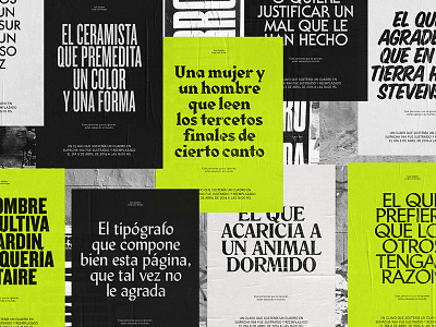 Los Justos borges fluo justos poem poster street typography