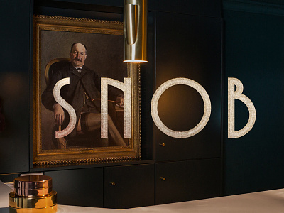 The Snob Hotel art deco brand foil hotel identity logo paris