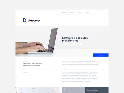 Bluecorp Web Home argentina branding identity technology ui website