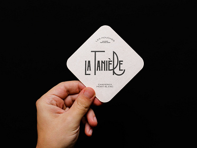 La Tanière Coaster asis branding food france identity letterpress logo print restaurant