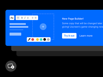 New Page Builder Banner banner block blue builder cms color dark icon illustration picker plus theme