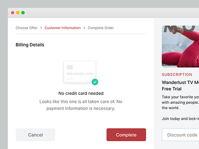 🎁No Credit Card Required checkout credit card empty state free icon illustration order purchase subscription ui ux