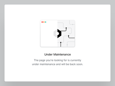 Under Maintenance 🔧 404 empty state error illustration maintenance settings