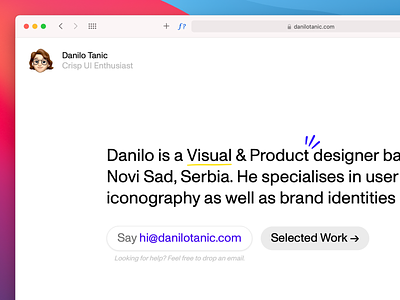 Website Update 2021 animation brand clean crisp designer doodles email iconography lottie memoji personal product ui visual white