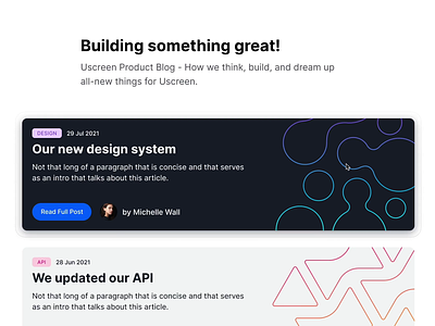Product Blog blog clean hover illustration landing page minimal patterns post product state ui ux web