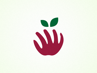 Snagapple3 apple fruit hand logo
