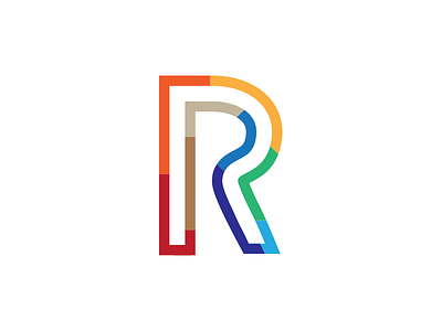 Rebiz ID take-three alphaglyph chart logo r r logo symbol