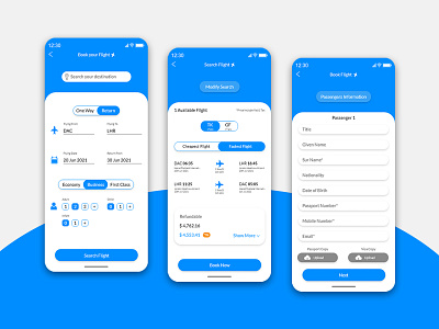 UI Design | Flight Booking App