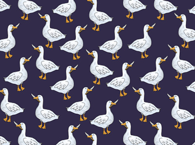 Dangerous goose with a knife. Seamless pattern. Illustration adobe photoshop commission cute illustration digital illustration fiverr illustration pattern procreate textil design
