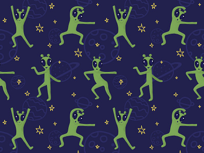 Seamless pattern with little green men. Aliens. Illustration adobe photoshop behance commission cute illustration digital illustration fiverr illustration procreate