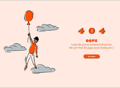 404 Page design illustration website