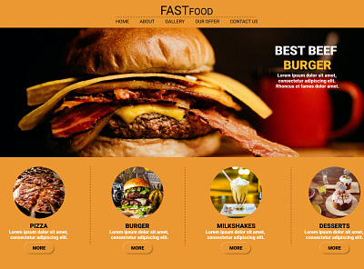 FAST FOOD fastfood fastfood website graphic design uiux