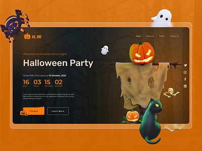 Halloween design graphic design halloween illustration ui ui designer uiux ux web design