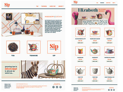 Sip Mississippi Tea Website design web