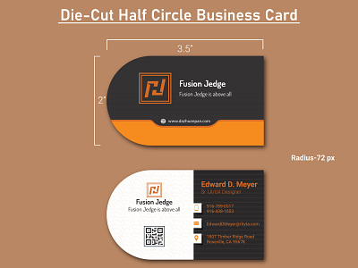 Die Cut Half Circle | Business Card