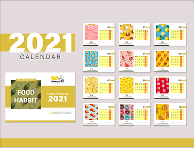 Desk | Food Calendar Design adobe adobe illustrator calendar colorful concept covid calendar creative creative design desk calendar desk calendar 2021 food calendar food for life good food illustrations indian food minimalist new year wall desk calendar yellow food