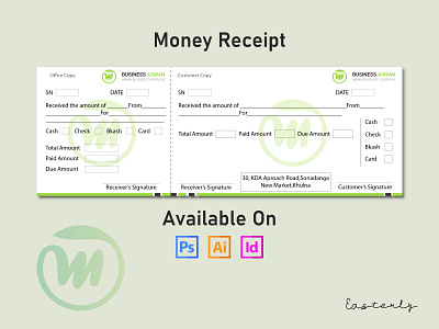 Money Receipt Design