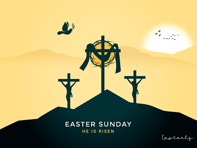Landscape : Easter Sunday | Christ is risen