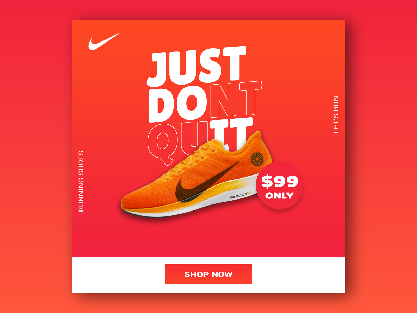 Nike sport shoes Instagram web || social banner by Easterly on Dribbble