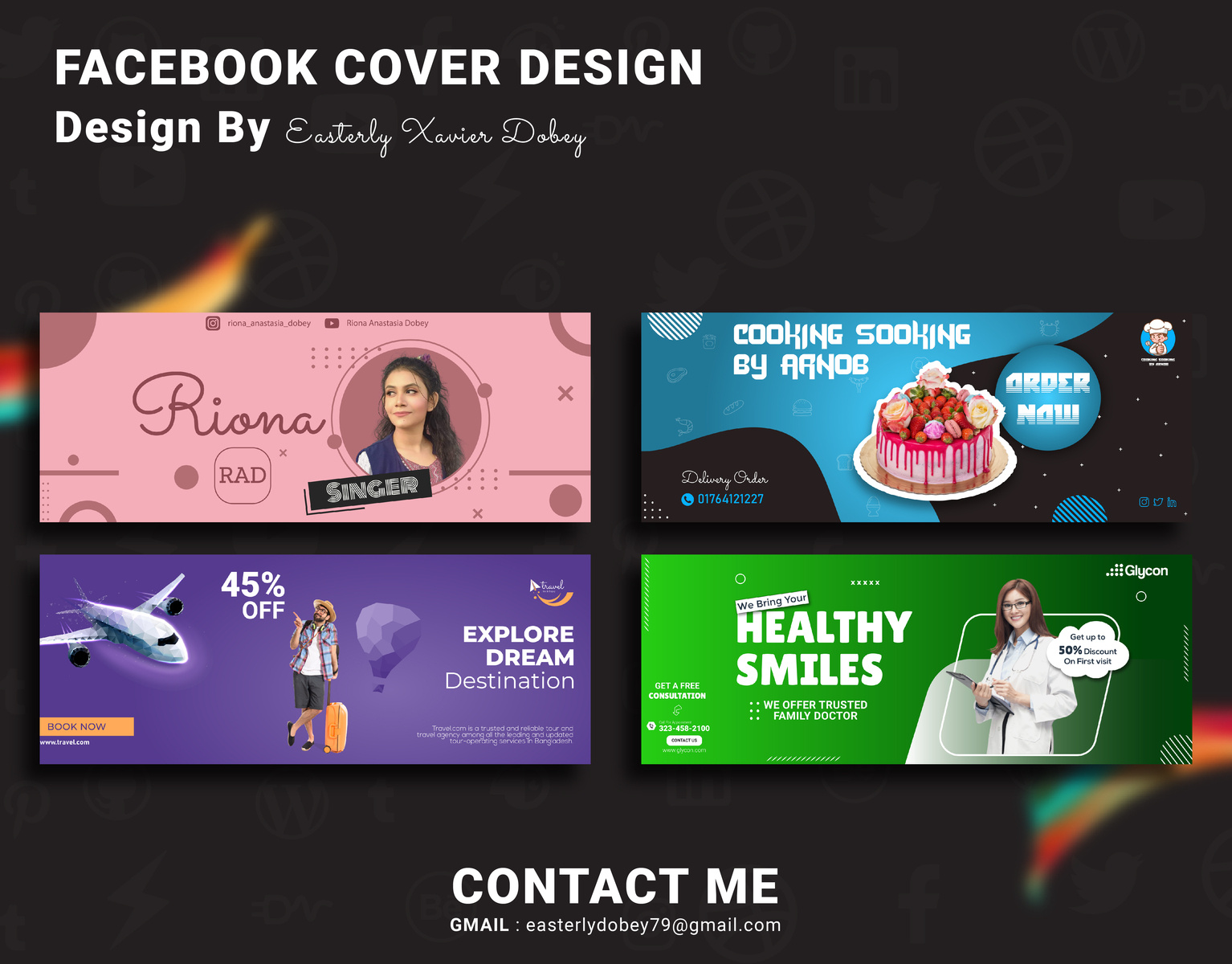 Social Media Cover Facebook Cover Design by Easterly Dobey on Dribbble