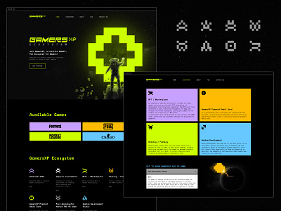 GamersXP Ecosystem logo typography ui ux web website
