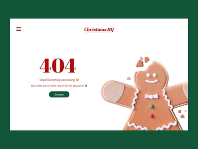 Daily UI Challenge - Day 8 (404 Page) 404 404 error 404 error page 404 page 404page branding christmas daily 100 challenge dailyui dailyuichallenge typography ui webdesign