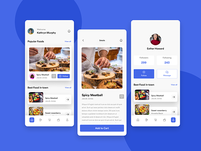 Food blogging App app apps backend developer branding design developers food food app food blog food shop food shop app illustration interaction interface ui ux web designer web developer