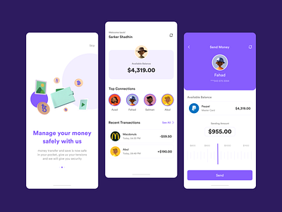 PaySafe -Finance Wallet App Design