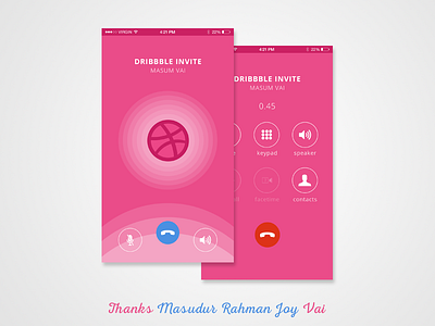 Thanks for this Invite Masum Vai apps design dribbble shot ios screen