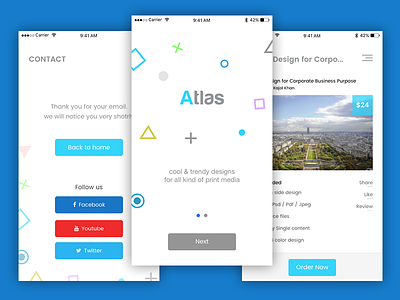 Atlas Apps Design Freebie apps design atlas interfaces ui ux