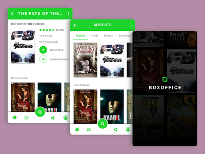 Freebie Mobile app UI app design cinema app movie ui ux xd