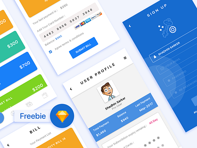 Payment apps Freebie app banking interaction payment ui ux