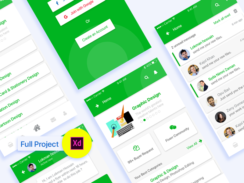 Fiverr UI designs, themes, templates and downloadable graphic elements ...