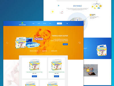 Savlon Twinkle Baby Diaper Landing Page brand design diaper landing page product ui ux