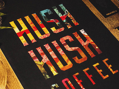 Hush Hush Coffee Poster branding coffee shop design poster rococo urban