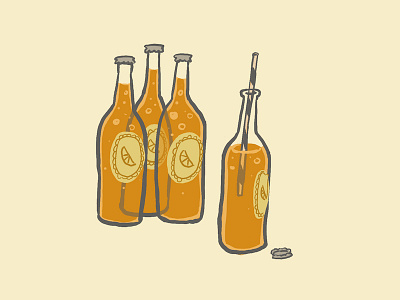 Soda autumn illustration orange sketch soda