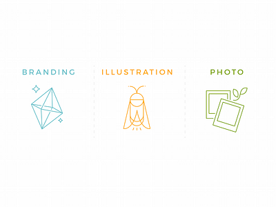 Freelance Icons branding firefly freelance icon illustration leaves octahedron personal photo plant polaroid thin