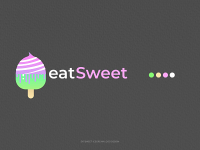 Logo #1: EatSweet brand design brand identity branding candy candy logo dailylogo fb food geometry ice cream ice cream logo logo logo design logomark sweet vector