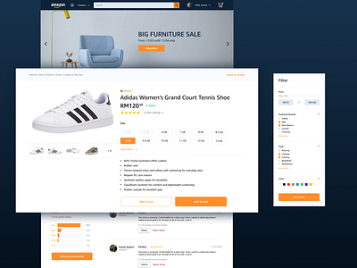 Amazon Concept amazon clean mnimal web design website design