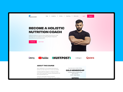 Nutrition certificate course landing page