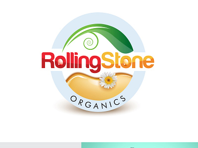 Rolling Stone Organics Logo Design branding design graphic design illustration logo typography vector