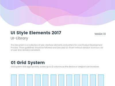 UI Style Guide / UI Library 2017