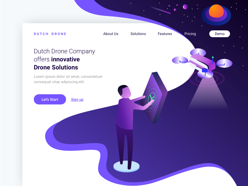 Drone Solution Landing Page