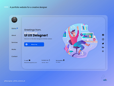 A portfolio website for a creative designer -UI design