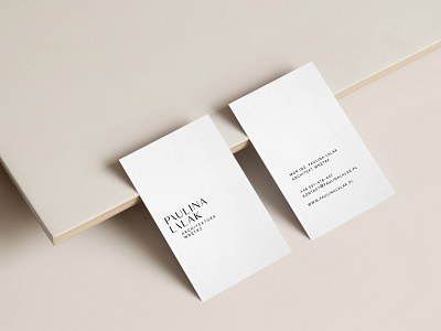 Paulina Lalak business card branding businesscard interior design logo minimalist